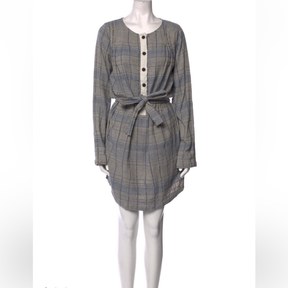 Ace & Jig plaid mini shirt dress size L